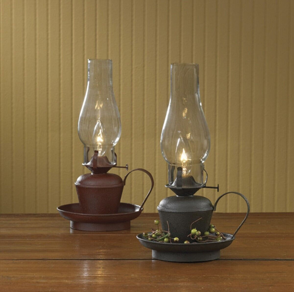 Early American New England Electric Oil Lamp