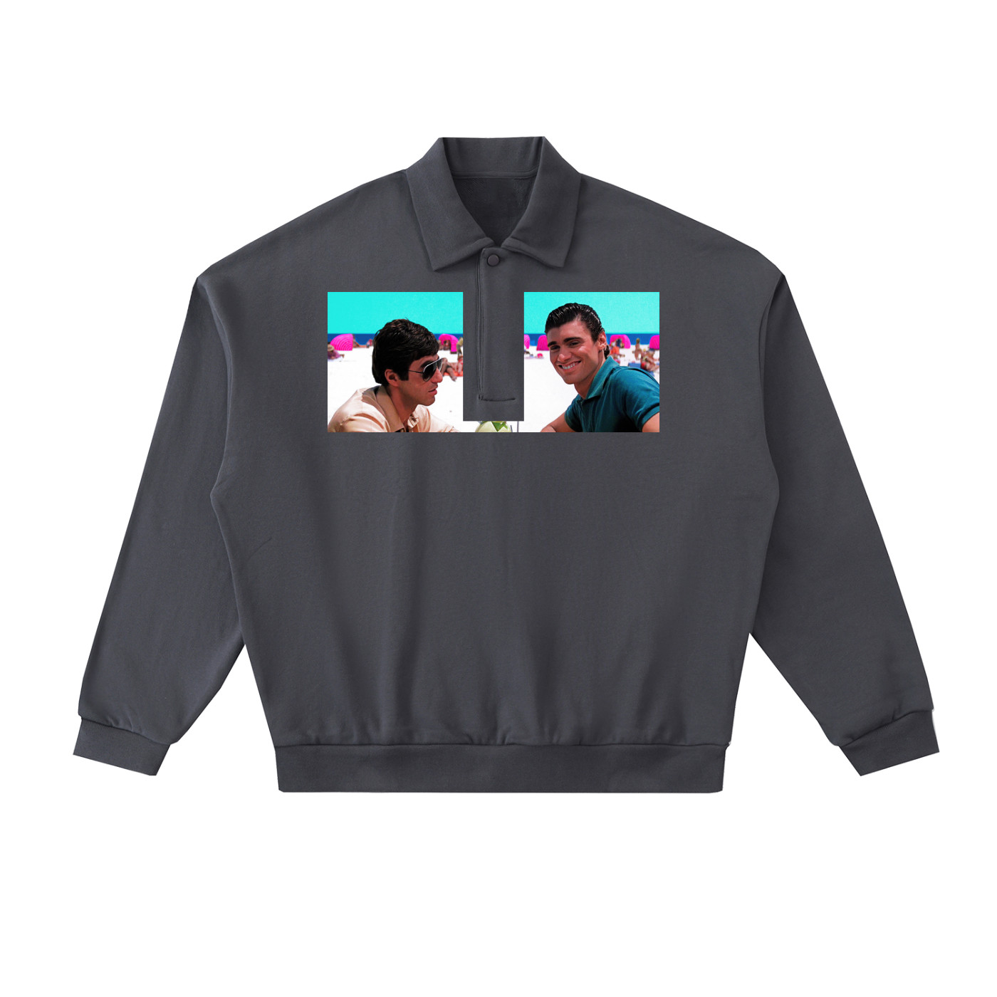 Heavyweight Fleece Polo Sweatshirt