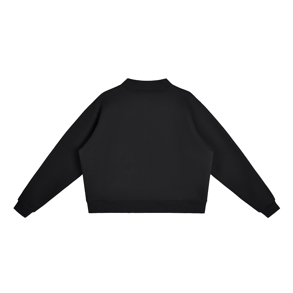 Thumbnail: Essential Fleece Mock-Neck Crew Sweatshirt