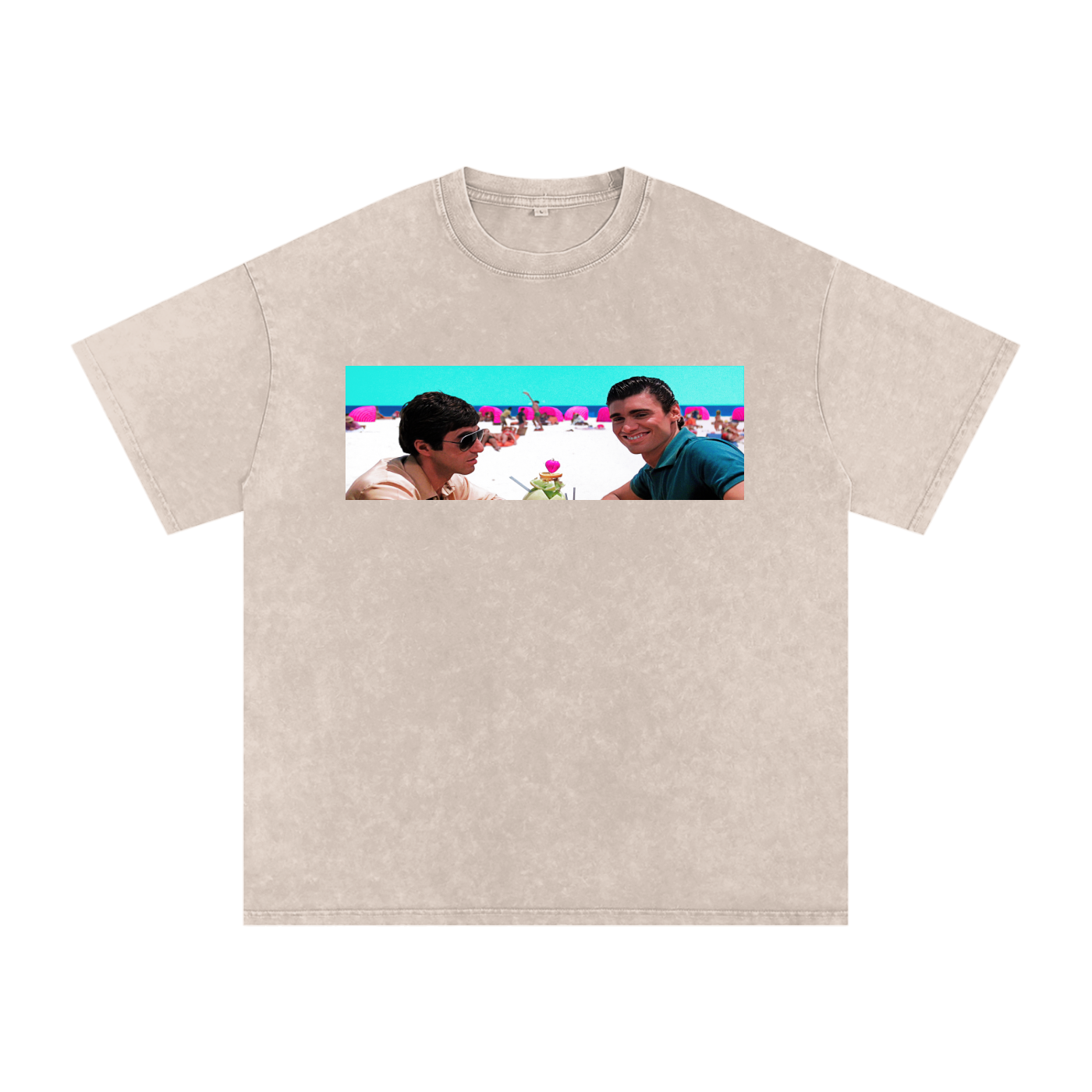 Snow Washed Oversized Cotton T-Shirt