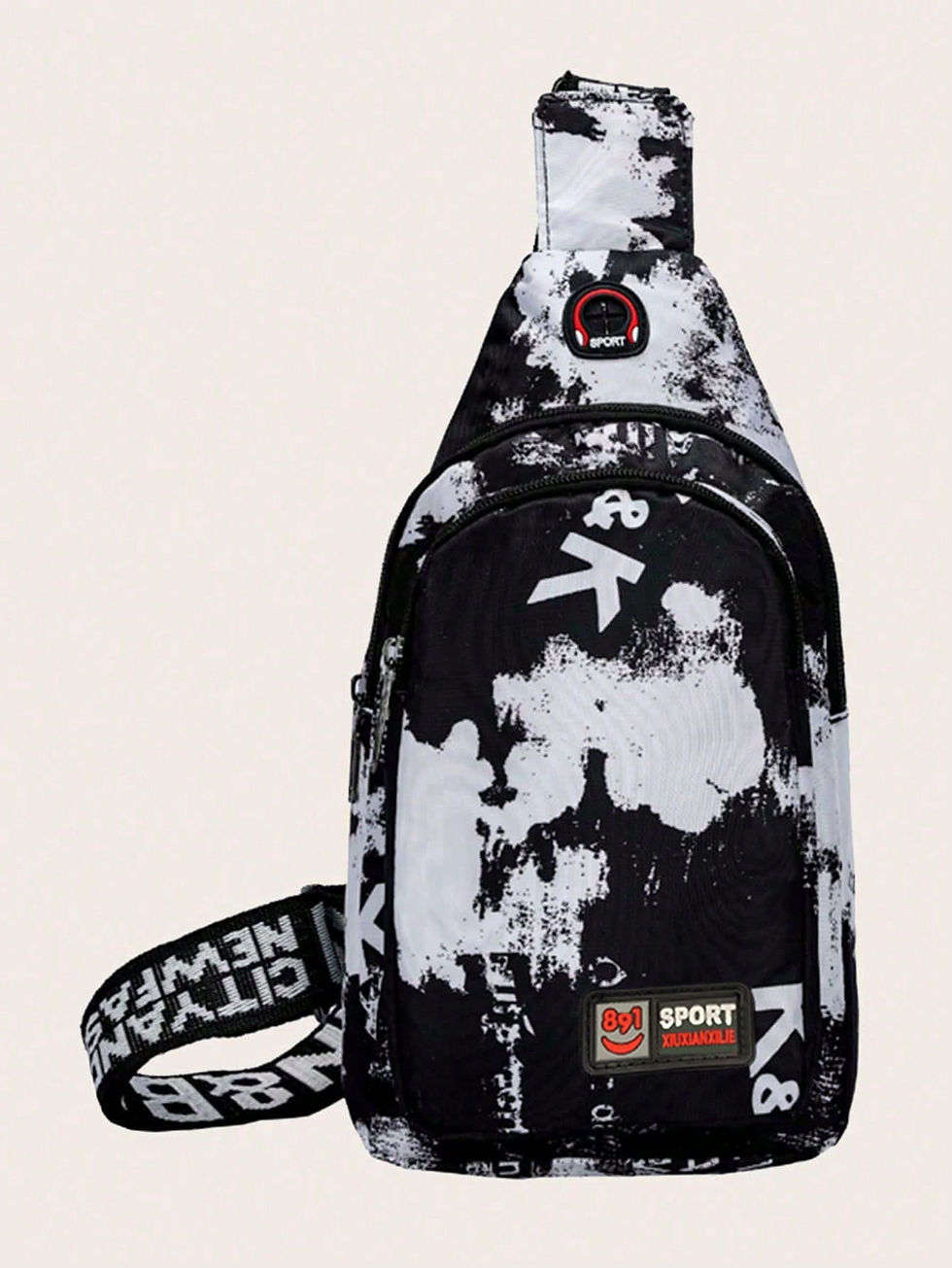 Thumbnail: Big Sporty Graphic Crossbody Chest Bag