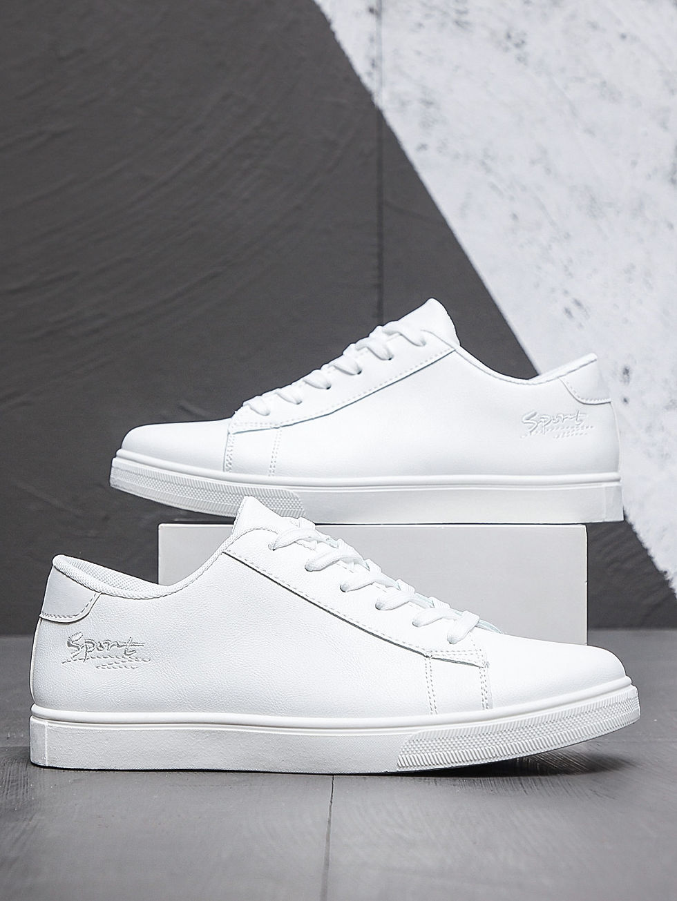 Thumbnail: All White Leather Lows
