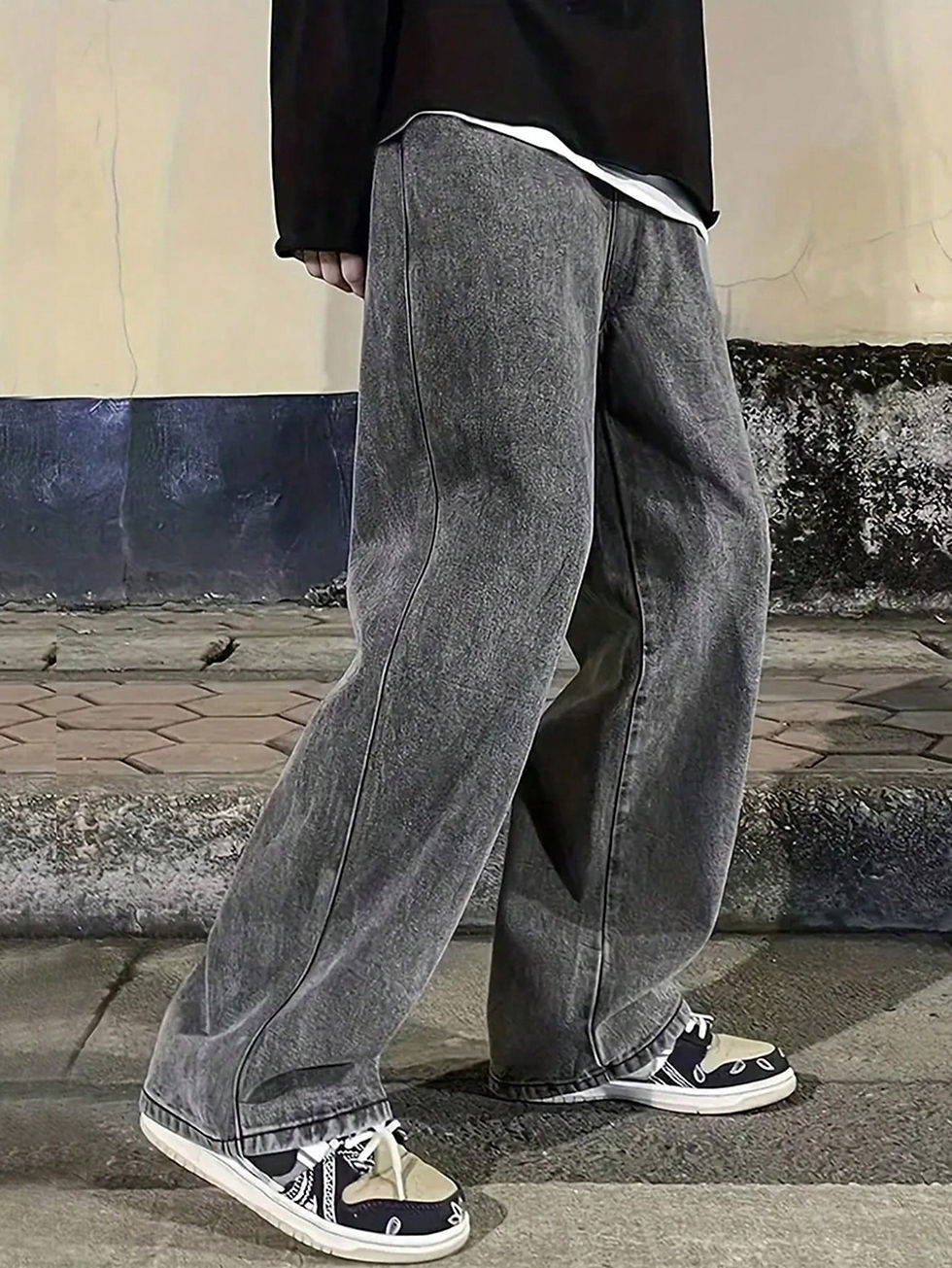 Thumbnail: Loose Fit Wide Cut Jeans