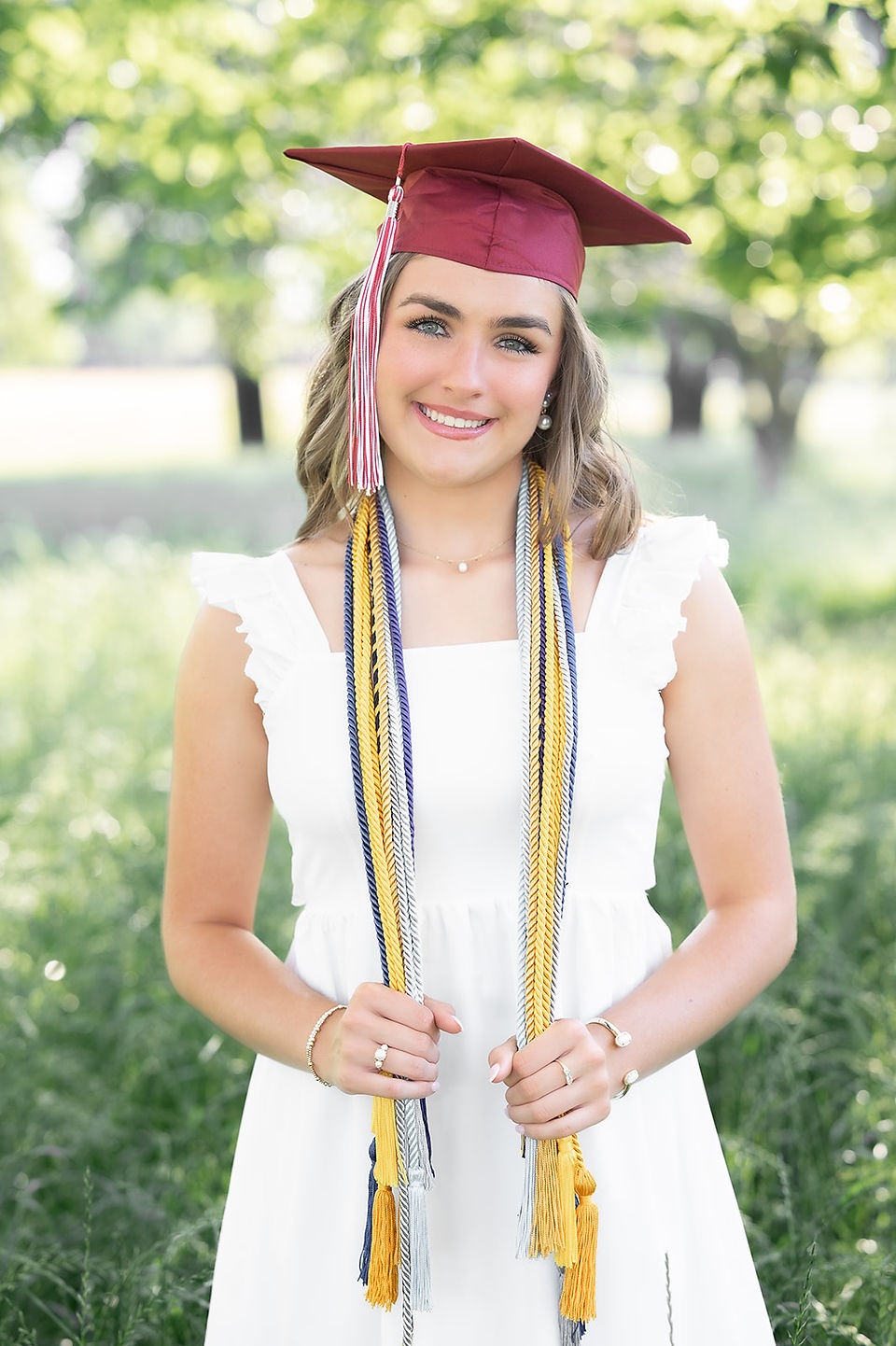 Senior Portrait Session in a field | April Grayson Photography | Mobile AL Photographer