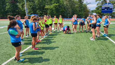 Atlantis Rugby Coach Kate Flanagan teaching at the September 2025 ID Camp.