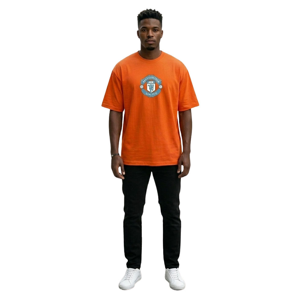 Thumbnail: Manchester United Designed Premium Oversized Tshirt Orange