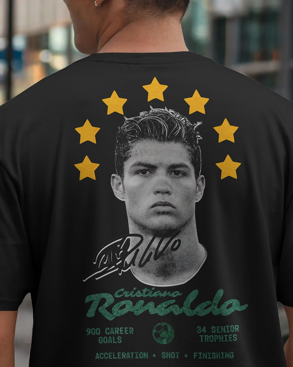Thumbnail: Crisiano Ronaldo Signed Premium Oversized T-shirt Black