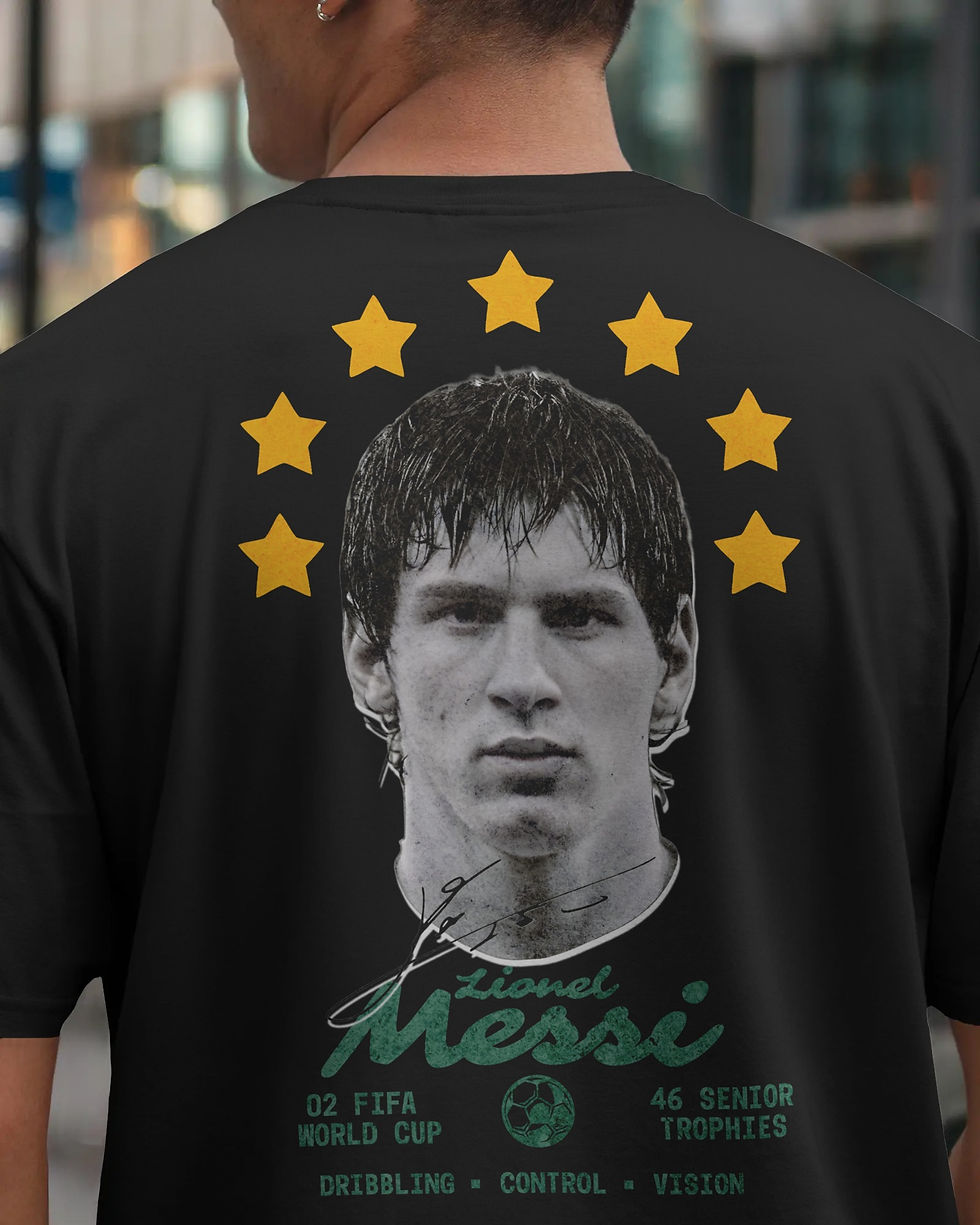 Thumbnail: Lionel Messi Signed Premium Oversized T-shirt Black