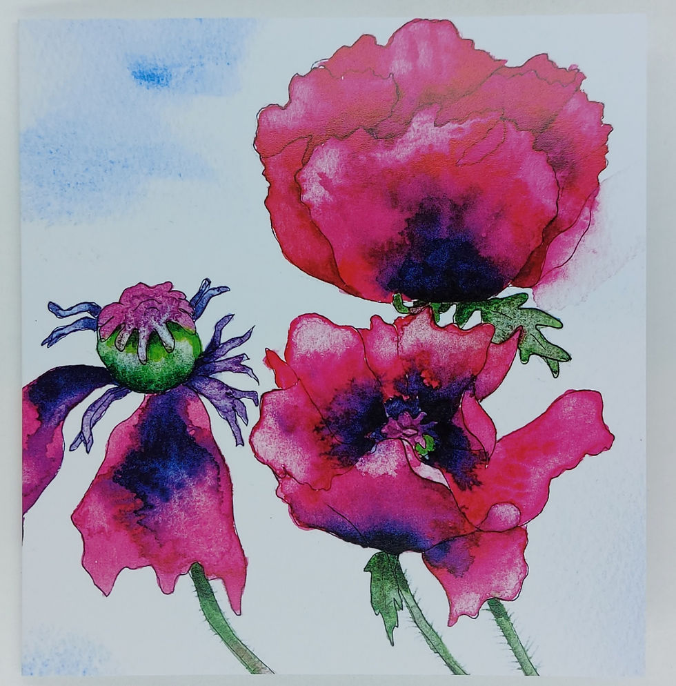 Thumbnail: 4 Cards Flowers set 2