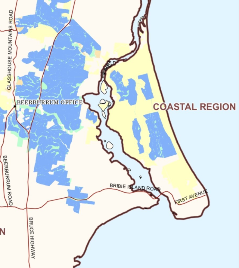 Map Of Bribie Island And Surrounds Bribie Pine Plantation Forest Recovering After Fires