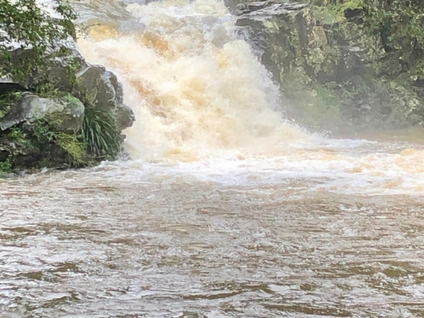 Gardners Falls Maleny in Full Flight after Rains