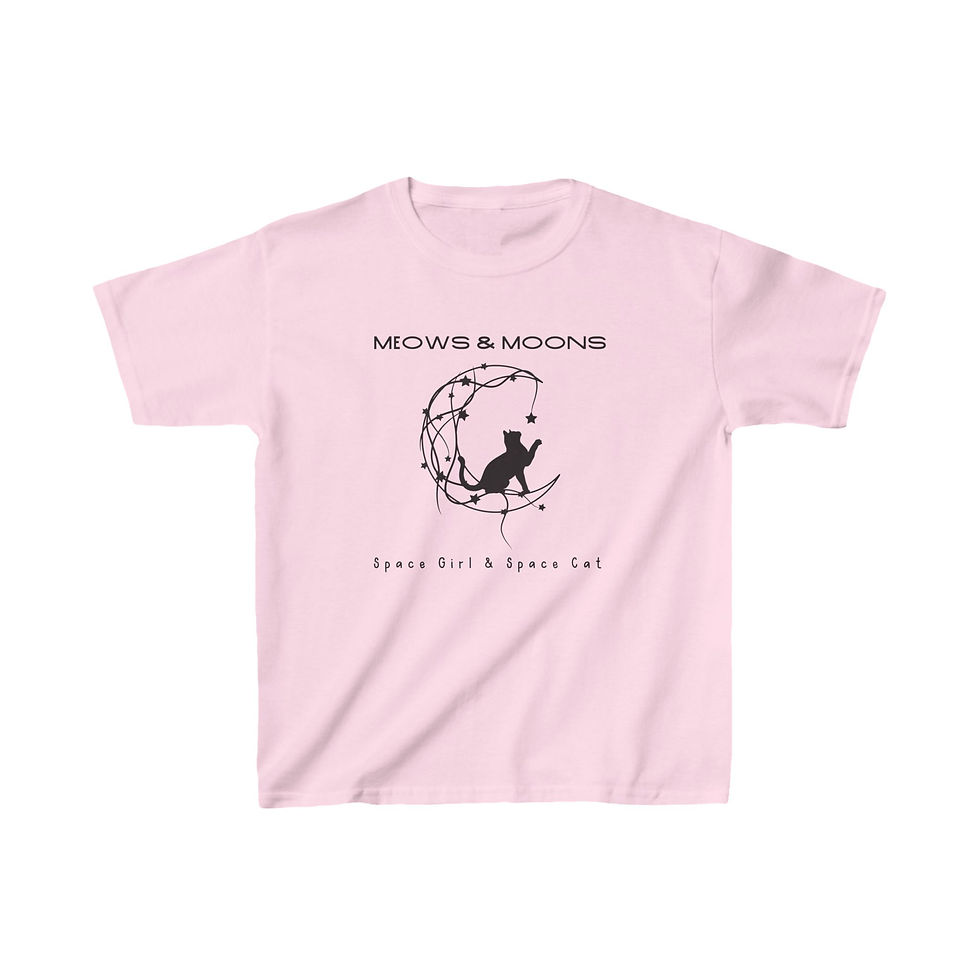 Thumbnail: Meows & Moons - Kids Space Cat Tee