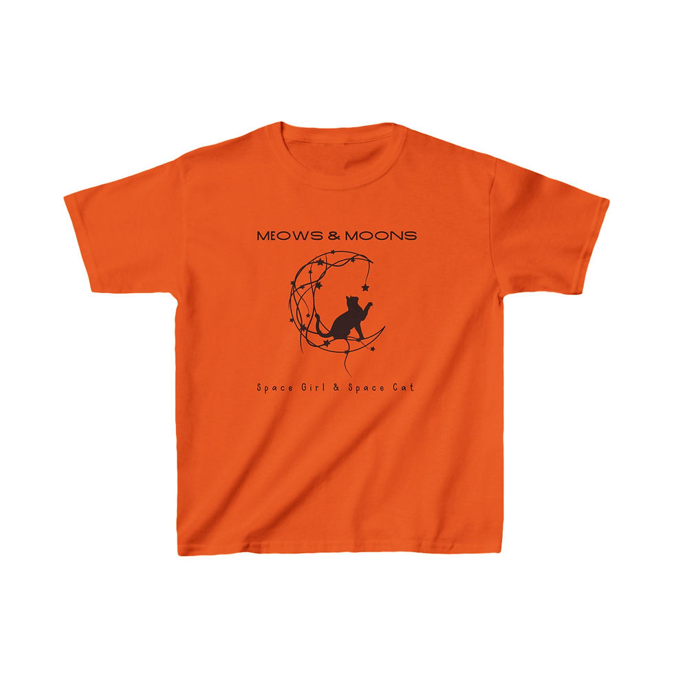 Thumbnail: Meows & Moons - Kids Space Cat Tee