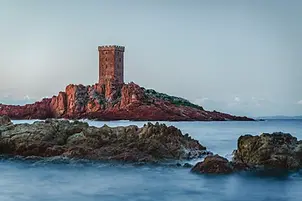 Séance photo à Saint-Raphaël — l'île d'Or et les roches rouges de l'Estérel