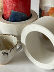 Keramikkurs, Vase aus Keramik, Workshop am Tegernsee, Abformen aus einer Gips-Form, Töpferkurs