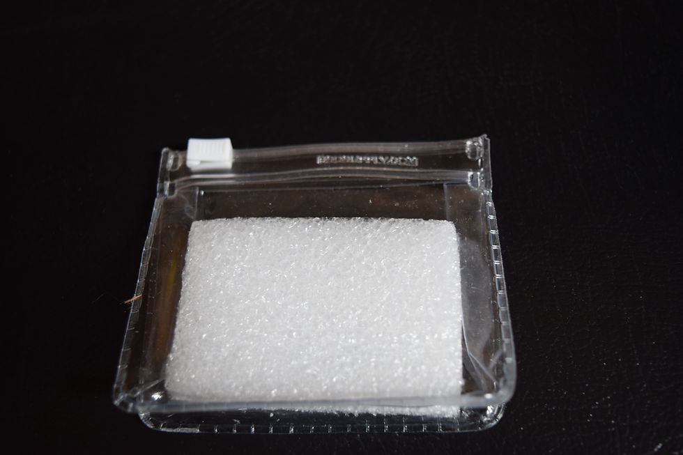 3-1/2 x 1 x 3-1/2 clear expandable zipper pouch-100 pack