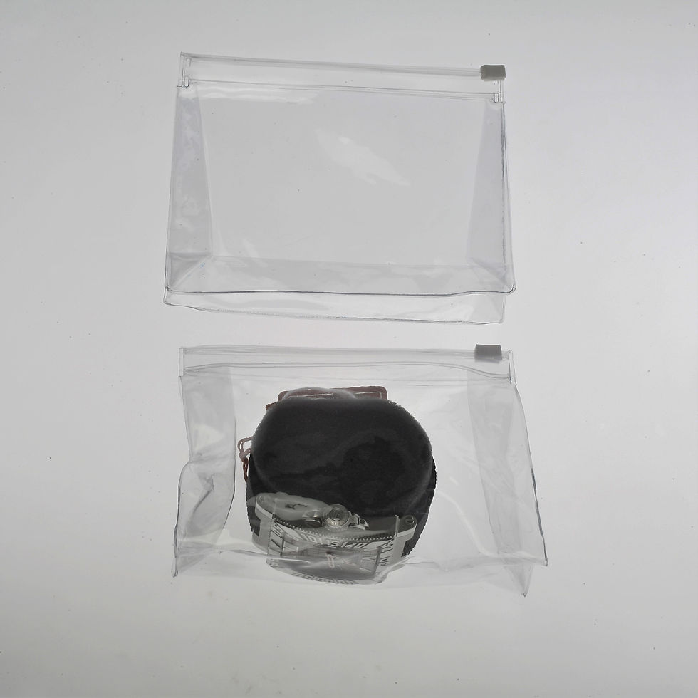 5-3/4 x 1-7/8 x 4-3/8 clear expandable zipper pouch-100 pack