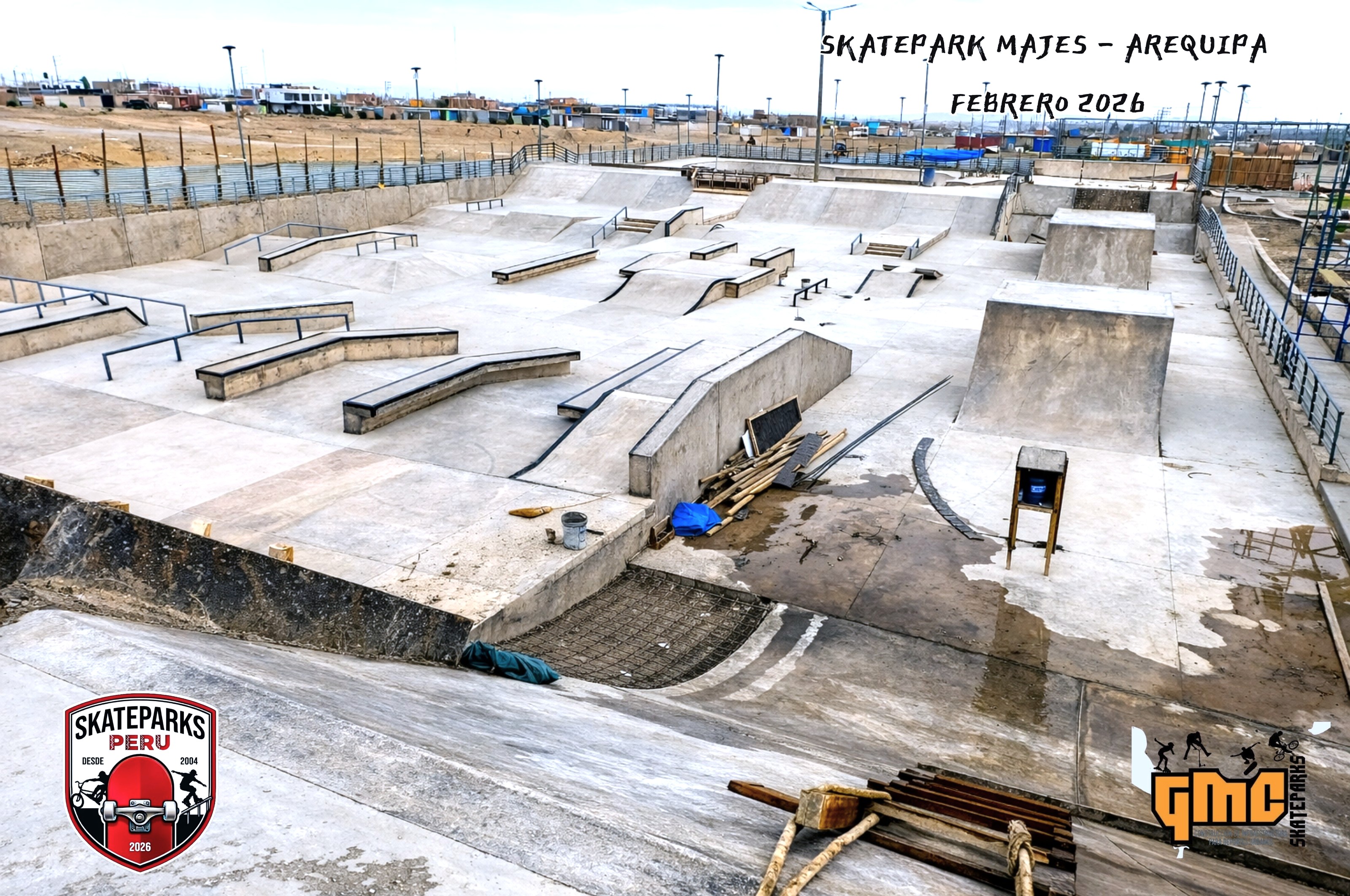Vista del skatepark de Majes