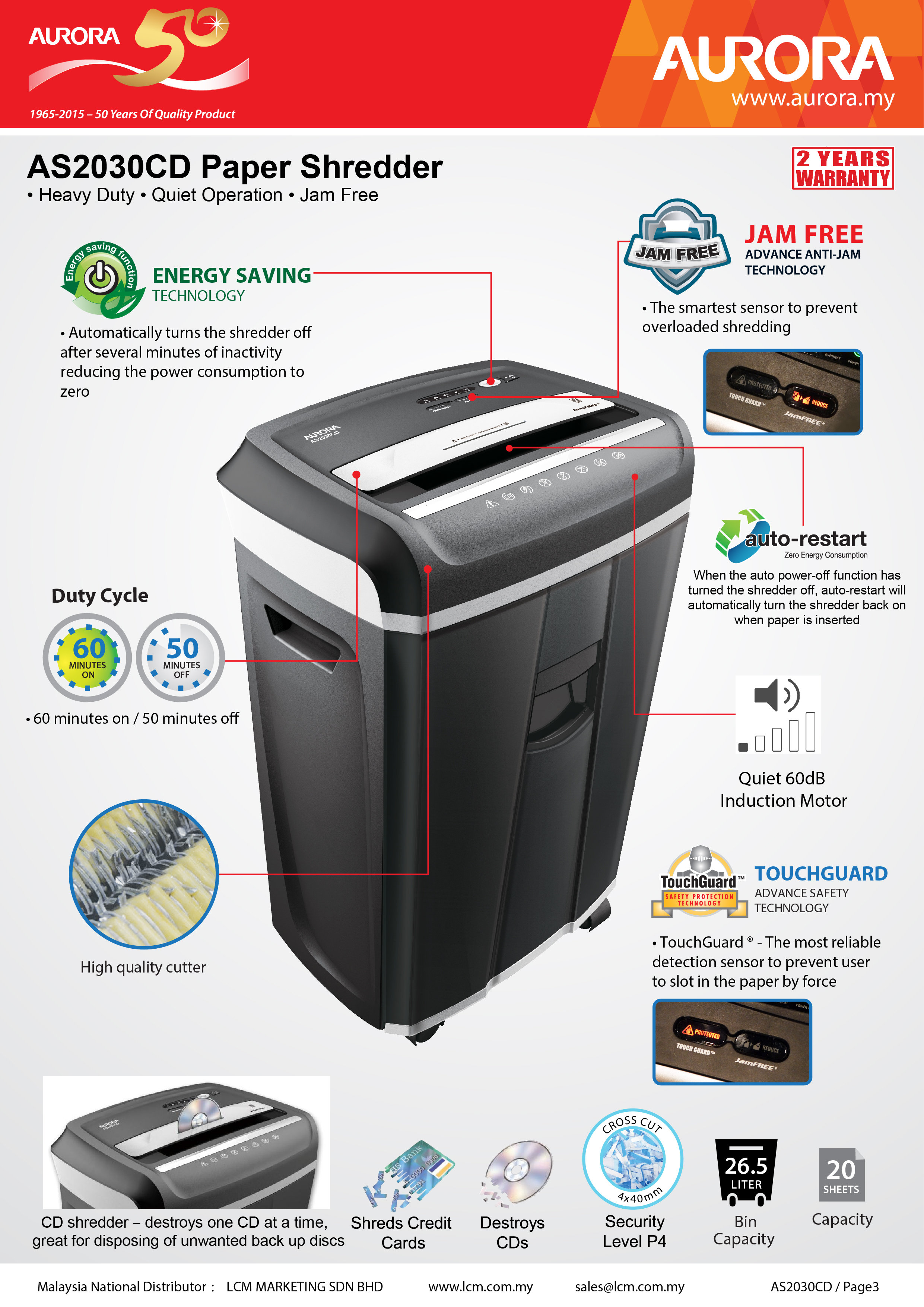 Aurora Shredder AS2030CD grabpen