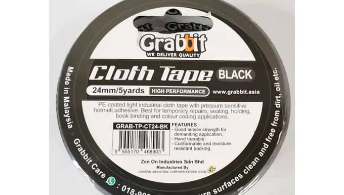 GRABBIT CLOTH BLACK 24MM
