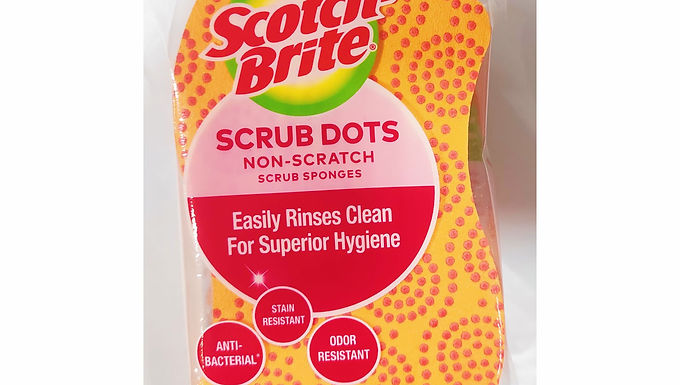 SCOTCH-BRITE SCRUB DOTS NON-SCRATCH SCRUB SPONGE (2PC)
