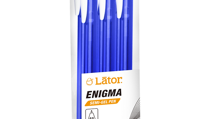 Lator Retratable Semi Gel Pen - Enigma - 0.5mm- Blue