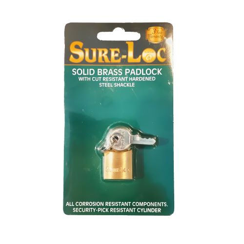 Sure Loc HBP20mm Brass Padlock N26004