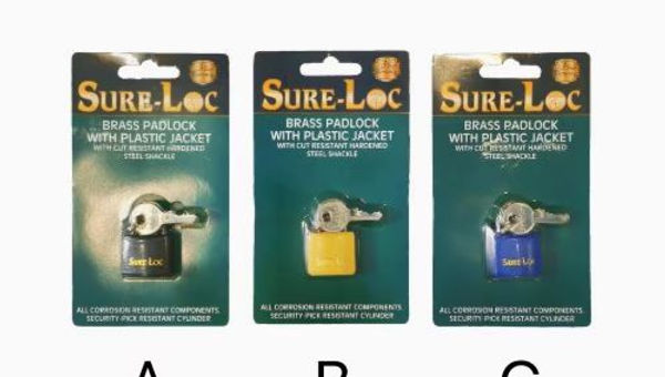 Sure Loc BPC20mm Colour Padlock N26015