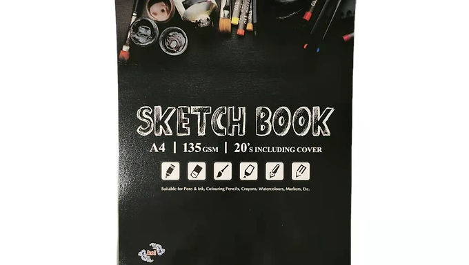 Q SKETCH BOOK WITH WIRE SB80LB-A4