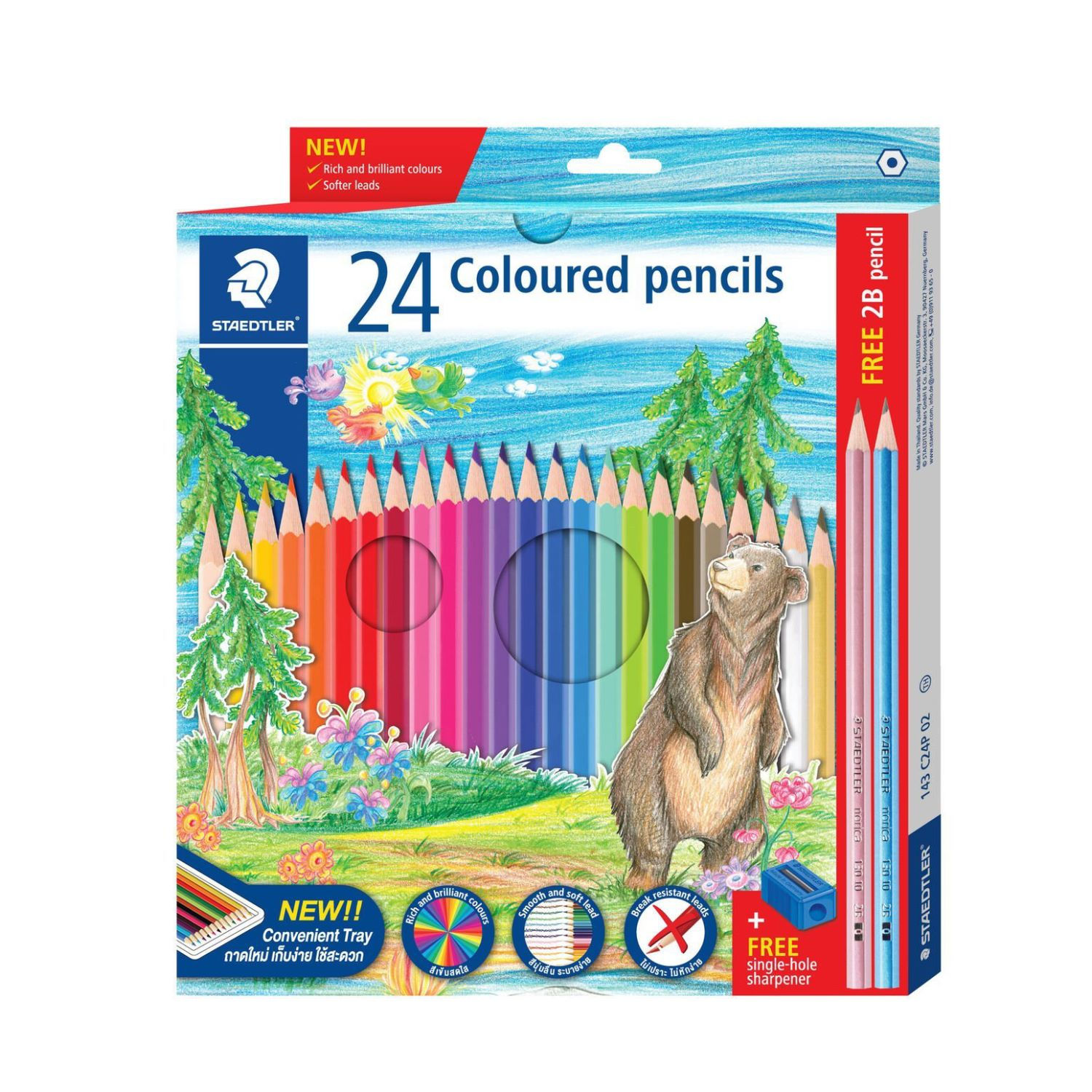 S.TLER COLOUR PENCIL 24 PCS 143C24PTH
