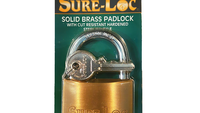 Sure Loc HBP60mm Brass Padlock N26009