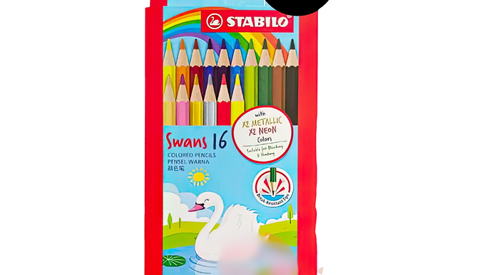 STABILO SWANS COLOR PENCIL 10'S F/L+6'S H/L 1870S/16