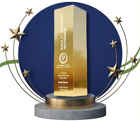 the golden trophy of a multi-Prestige Award winner