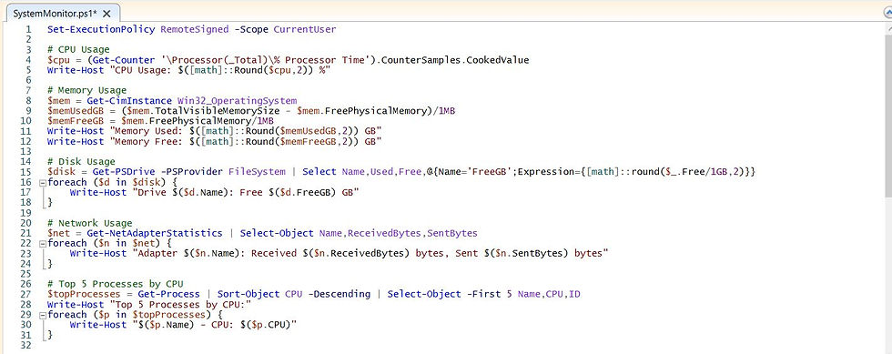 Building a Personal Windows 11 System Monitoring Dashboard with PowerShell