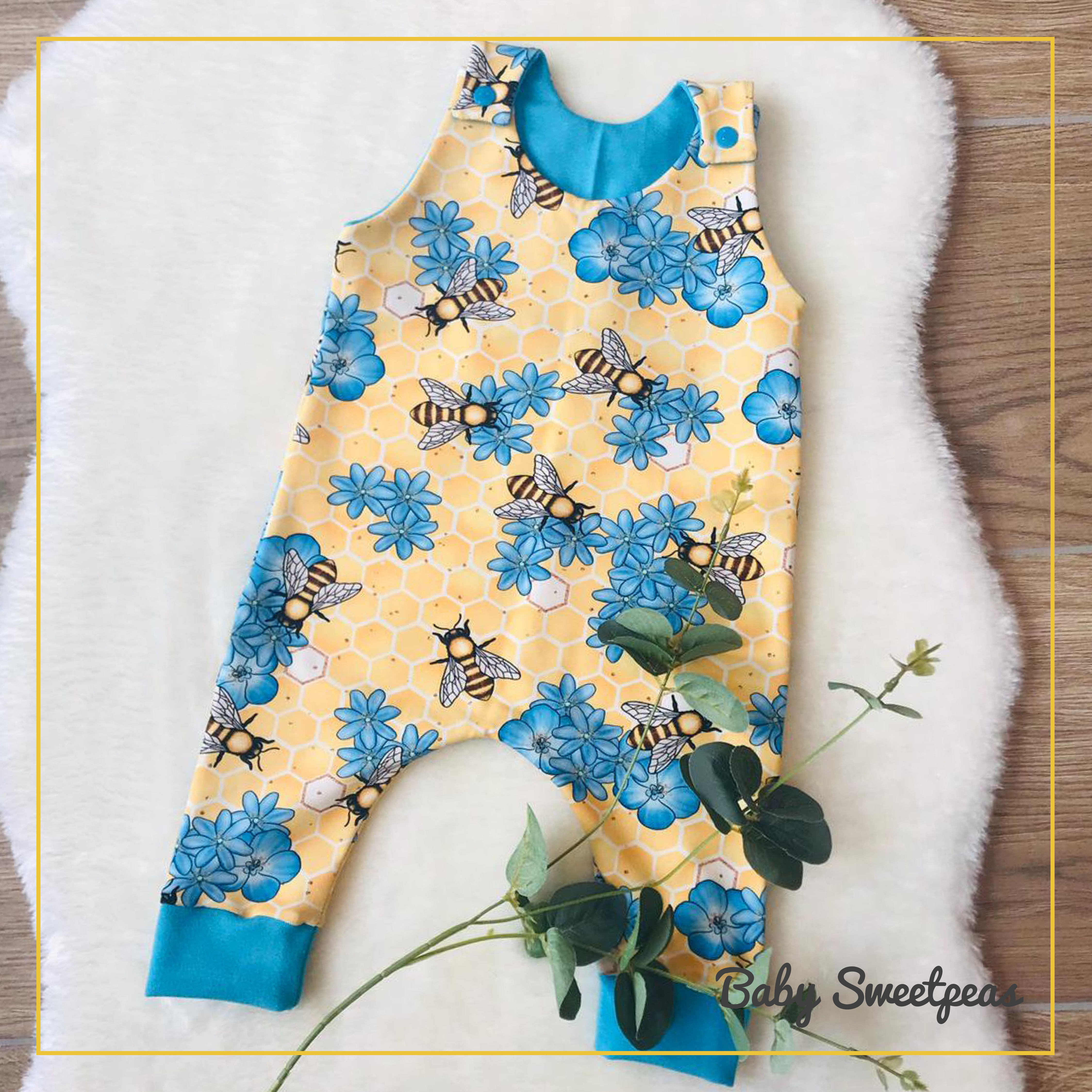 Handmade Bee Long Dungarees