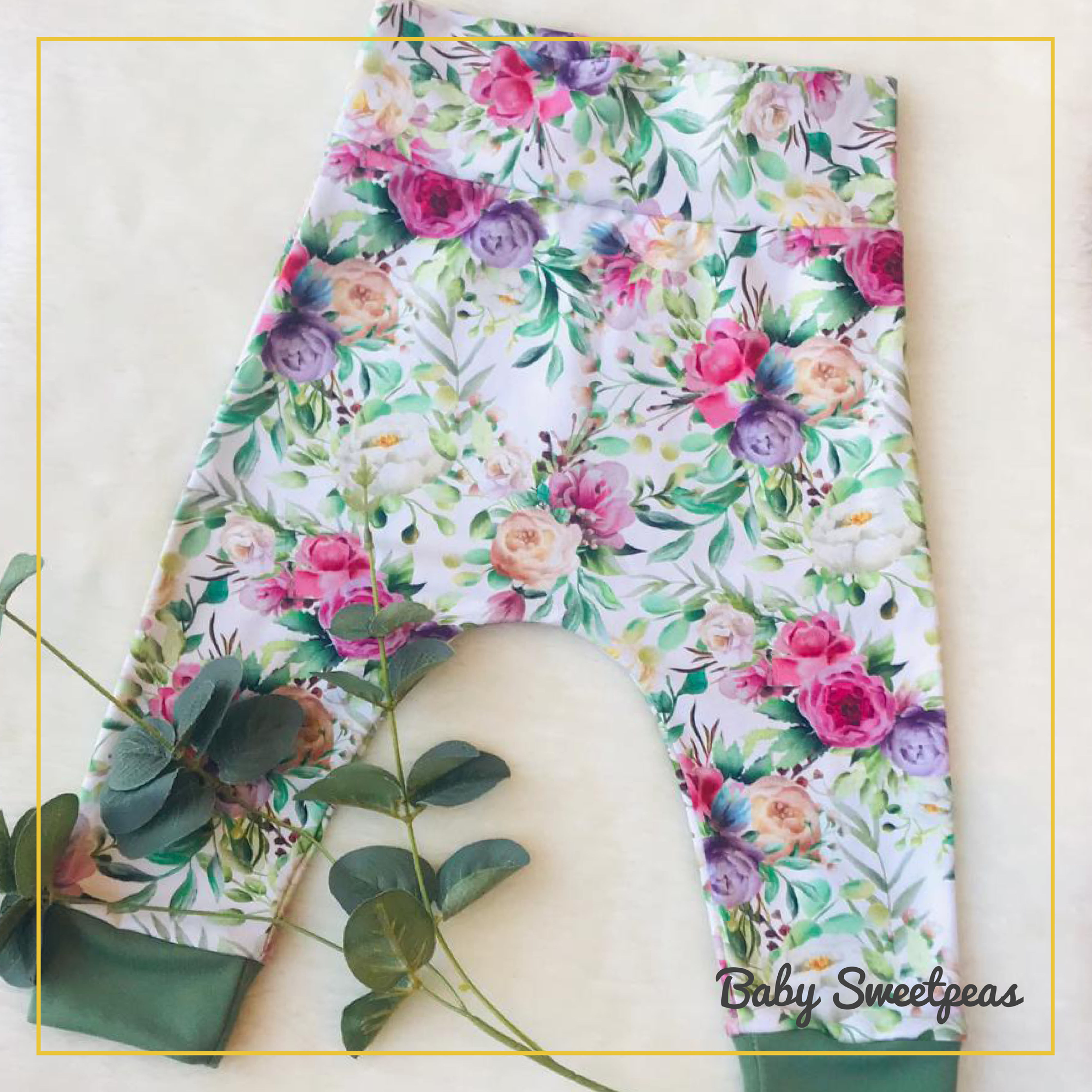 Handmade Flower Joggers