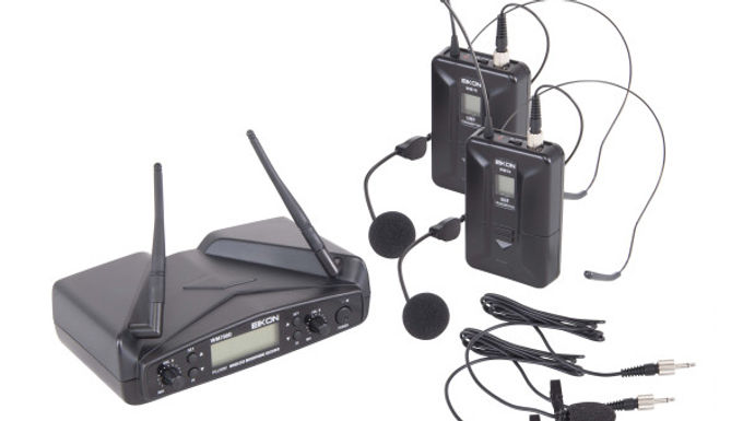 Eikon WM700DH  PLL UHF Kit 2 Microfones Lapela e Headset