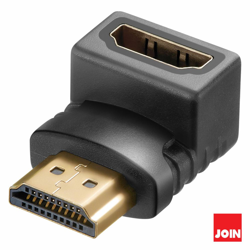 Alpha-Elettronica Ficha Adaptadora HDMI Ângular 90º