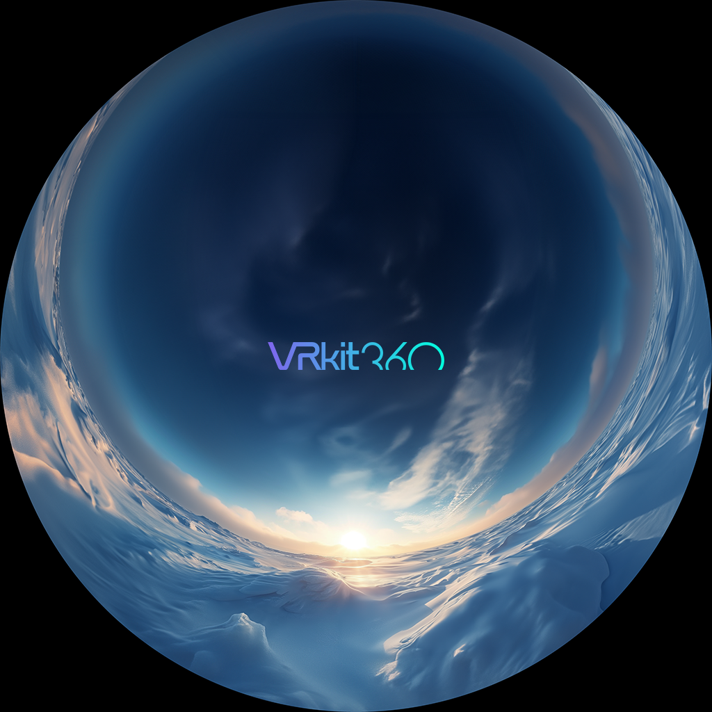 snow covered landscape 8K Fisheye