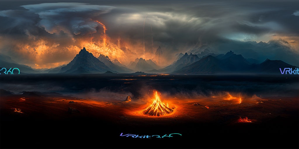 fire rain alien planet v2 8K VR