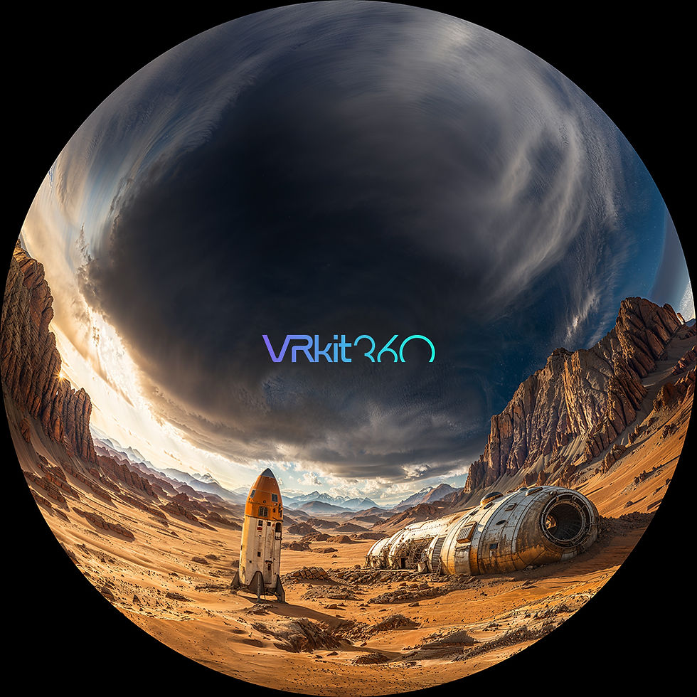 Shuttle and Astronauts base camp 8K Fisheye