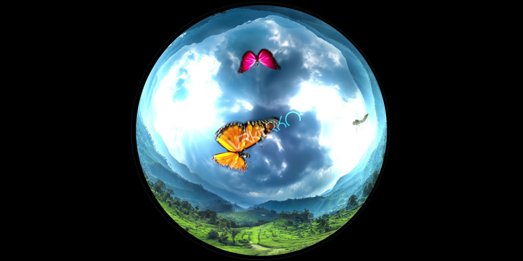 Butterflies 4K Fisheye
