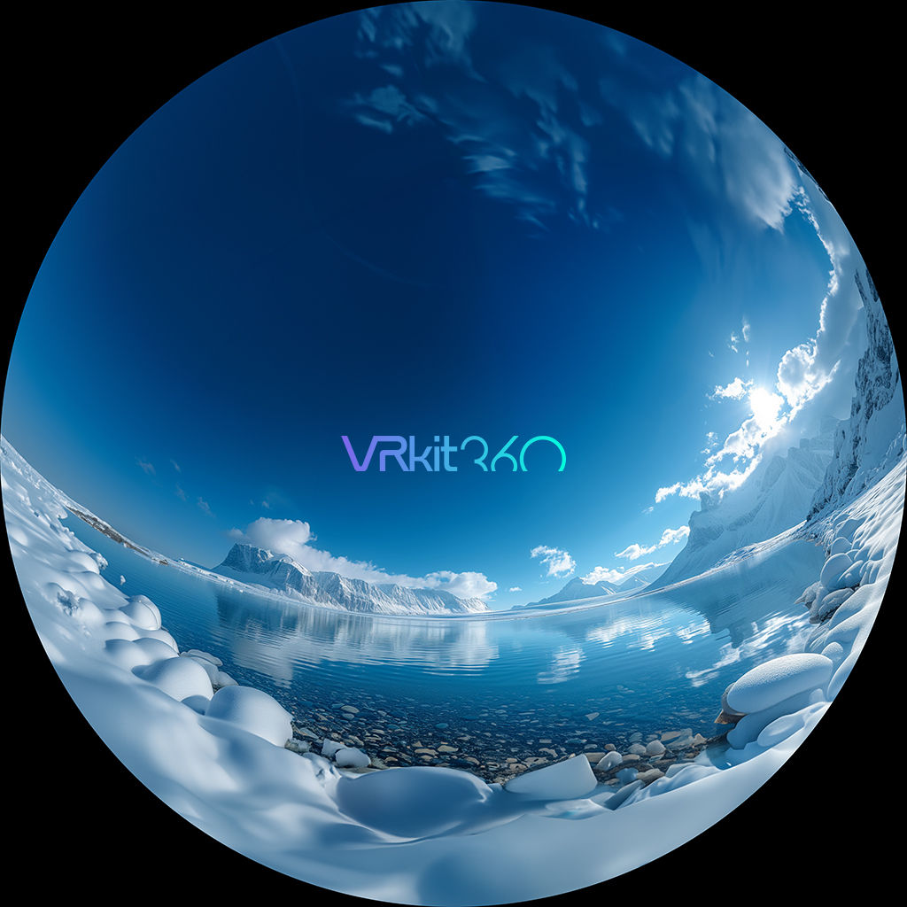 Snow covered landscape V2 8K Fisheye