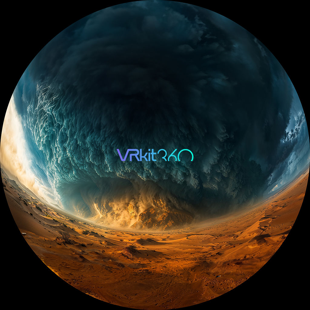 Storm in dunes 8K Fisheye