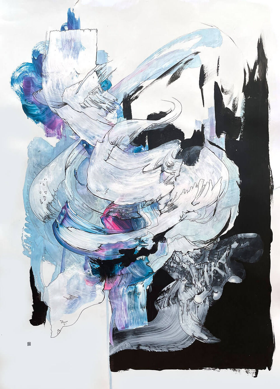 Flow 5 von Jeanette Bohn, Acryl und Fineliner