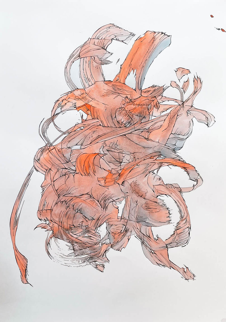 Flow 4 von Jeanette Bohn, Acryl und Fineliner