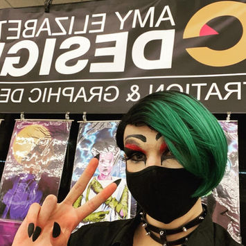 Miss Stake makes an appearance at our booth at the Oddity and Bizzare Expo