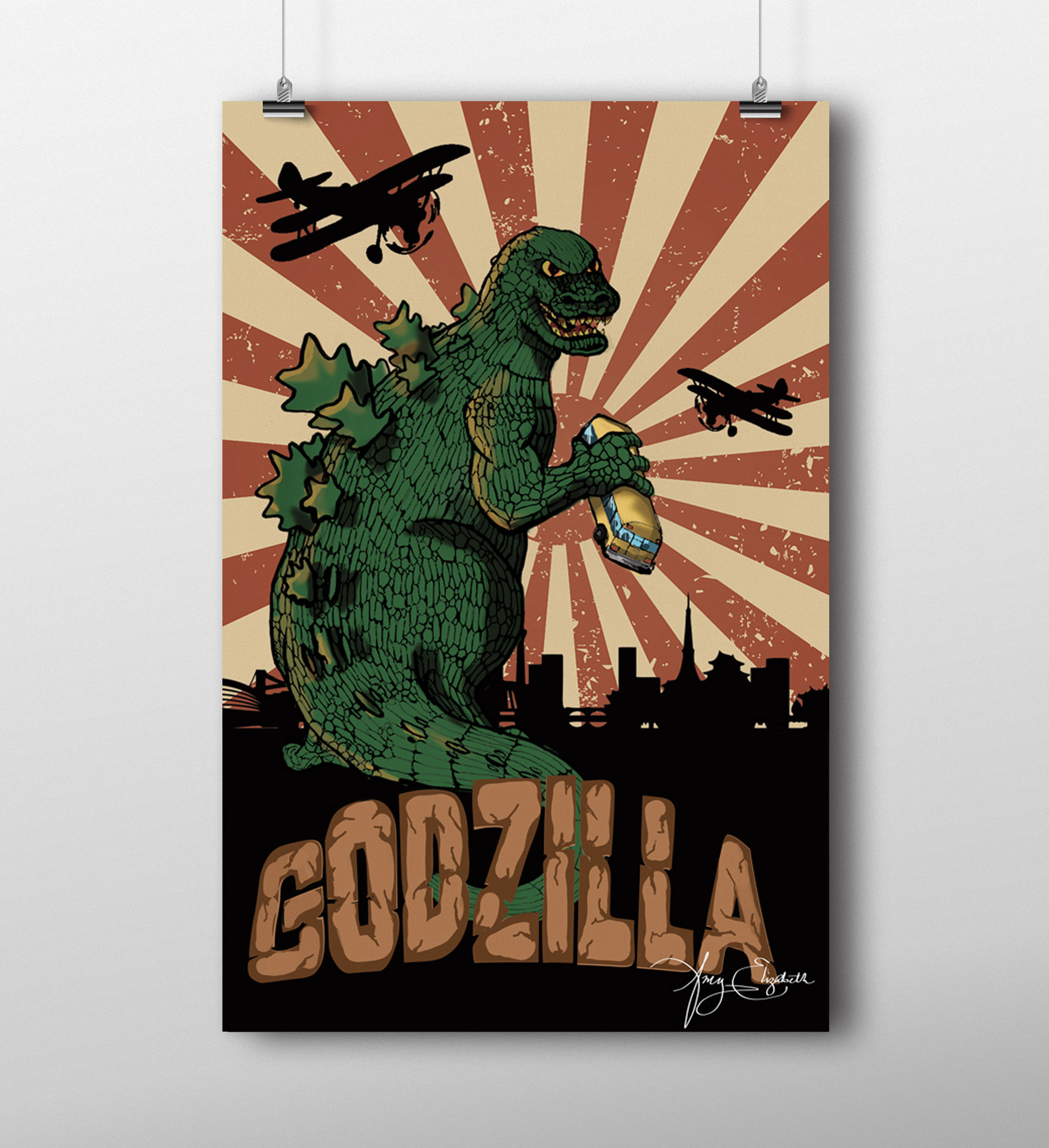 Godzilla 11x17 Print