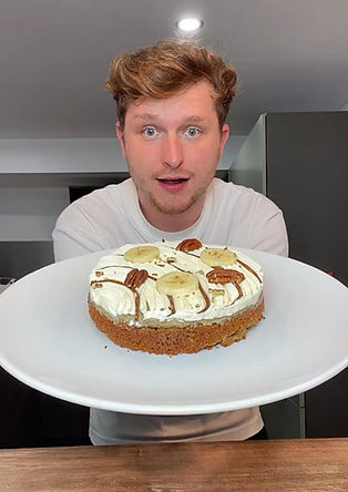 Banana Spice Pecan Caramel Cake