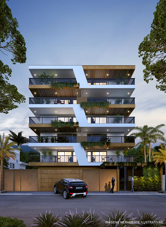 Ilustração frontal da
 fachada do BRZ Shakan Residence